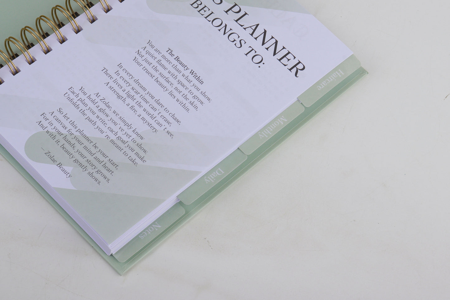 Zolae Beauty My Hair Care Planner Bundle - 7x9 Inch Spiral Bound Organizer for Tracking Wash Days Growth & Healthy Hair Routines