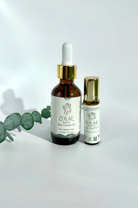 Zolae Beauty Hair Growth Oil 2oz + Edge Roller Bundle